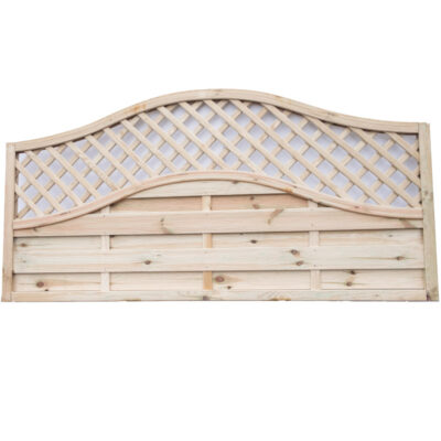 Omega Lattice Top Fence Panels available in various heights.