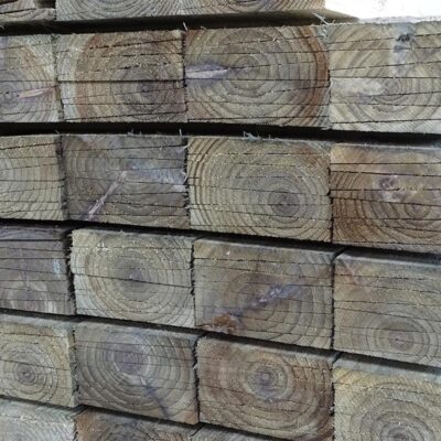 Stack of featheredge boards