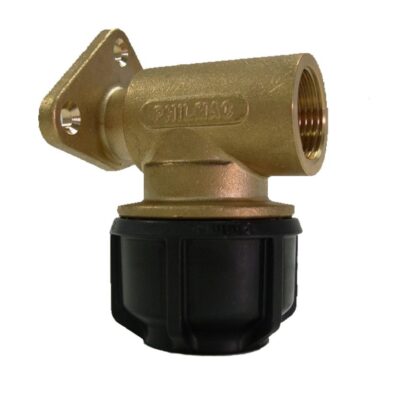Philmac Wall Plate Elbow Brass