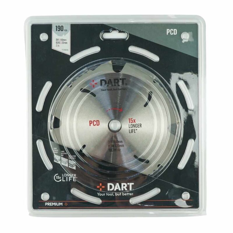 DART PCD Fibre Cement Saw Blade 165Dmm x 20B x 4Z 002