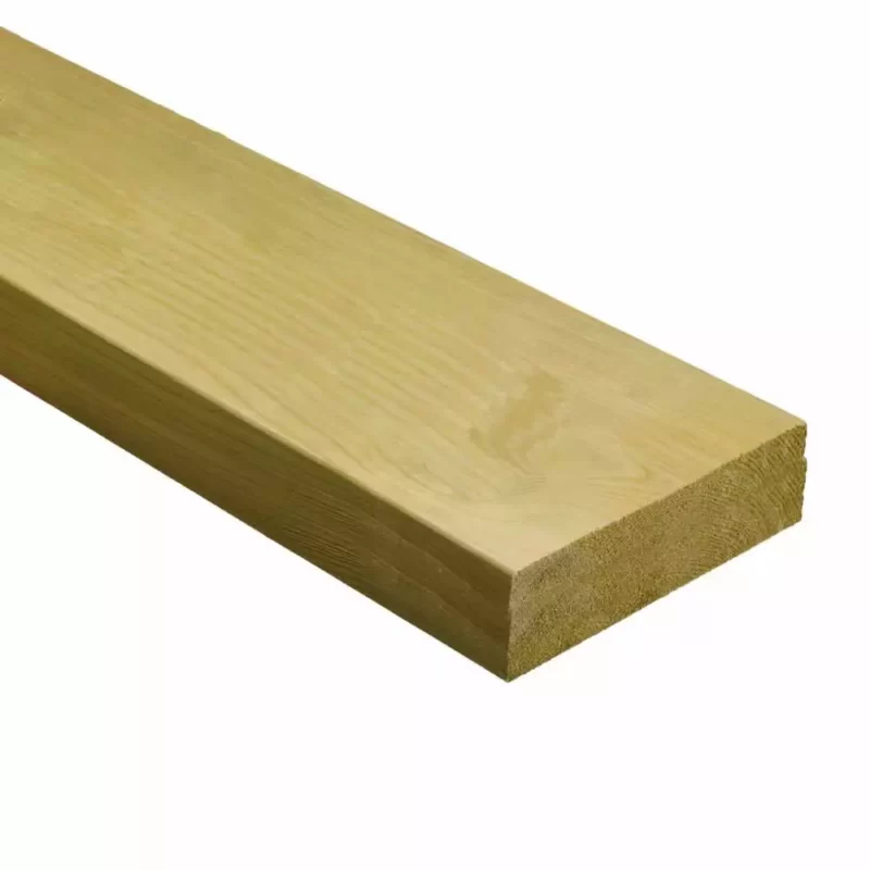 Section view of 75mm c 225mm C16 carcassing timber