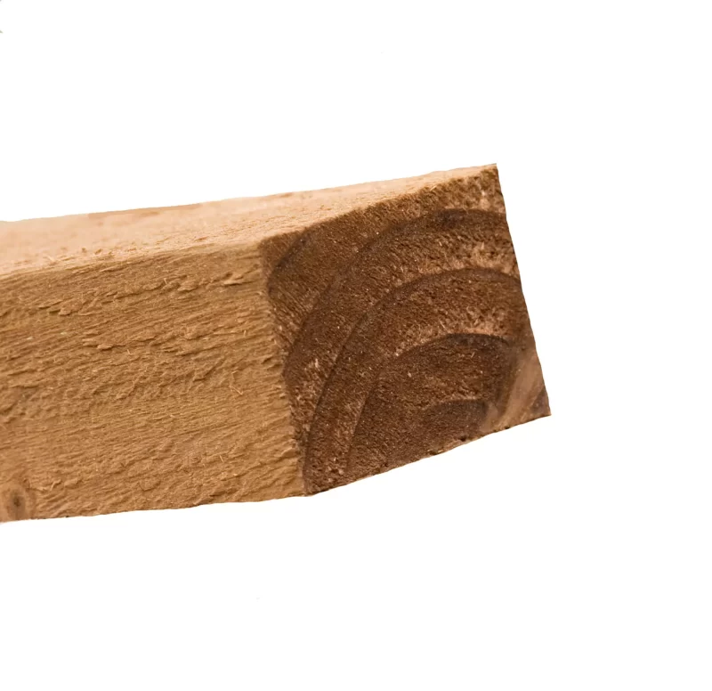 brown treated fencing rails
