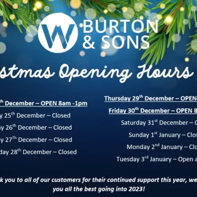 Christmas Opening Hours
