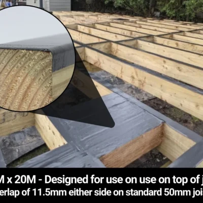 Deck Tape 65mm joist sealing tape designed for use on top of joists