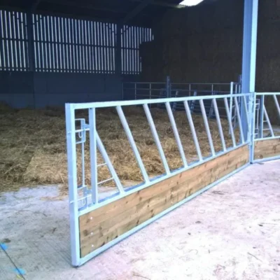 Diagonal Feed Fence Gate Unit shown in place
