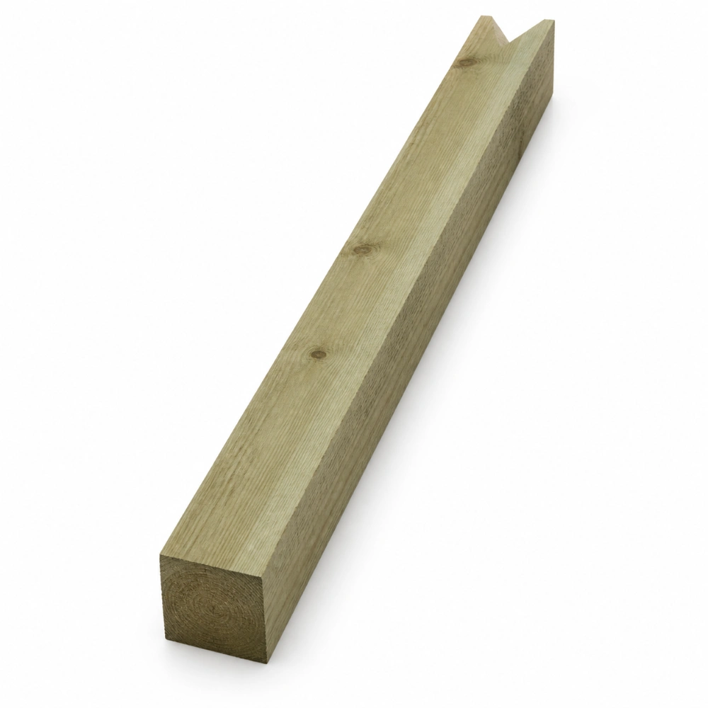 100mm x 100mm x 0.9m Green Treated Birdmouth Post – Knee Rail Fencing