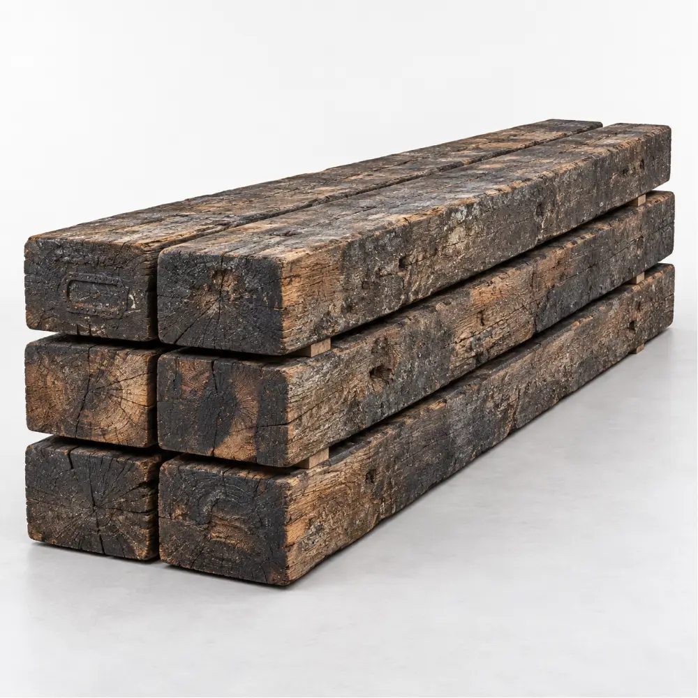 Grade A Reclaimed Creosoted Oak Sleeper – 160 × 250mm × 2.75m